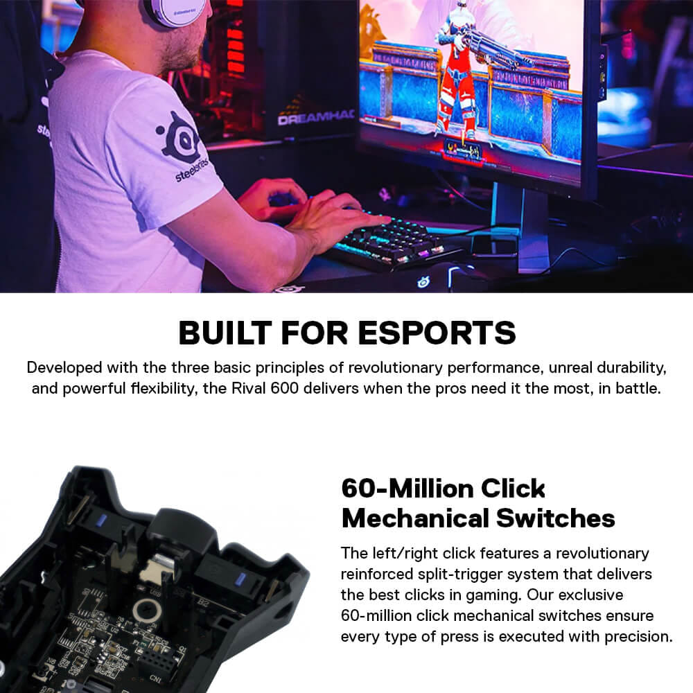เมาส์เกมมิ่ง STEELSERIES RIVAL 600 สีดำ_5