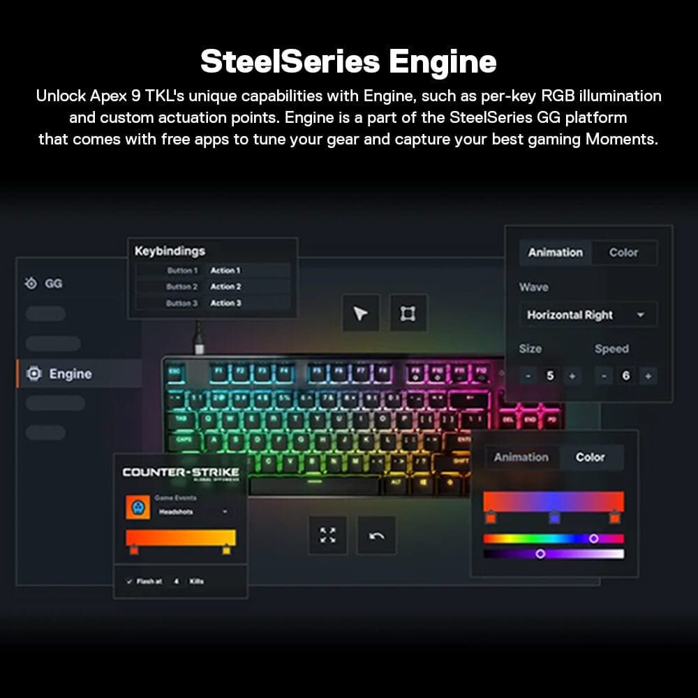 คีย์บอร์ดเกมมิ่ง STEELSERIES APEX 9 TKL_5