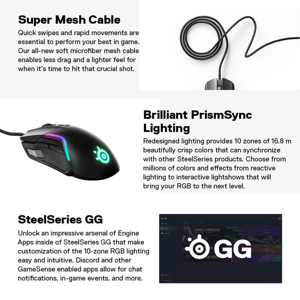 เมาส์เกมมิ่ง STEELSERIES RIVAL 5 สีดำ_6