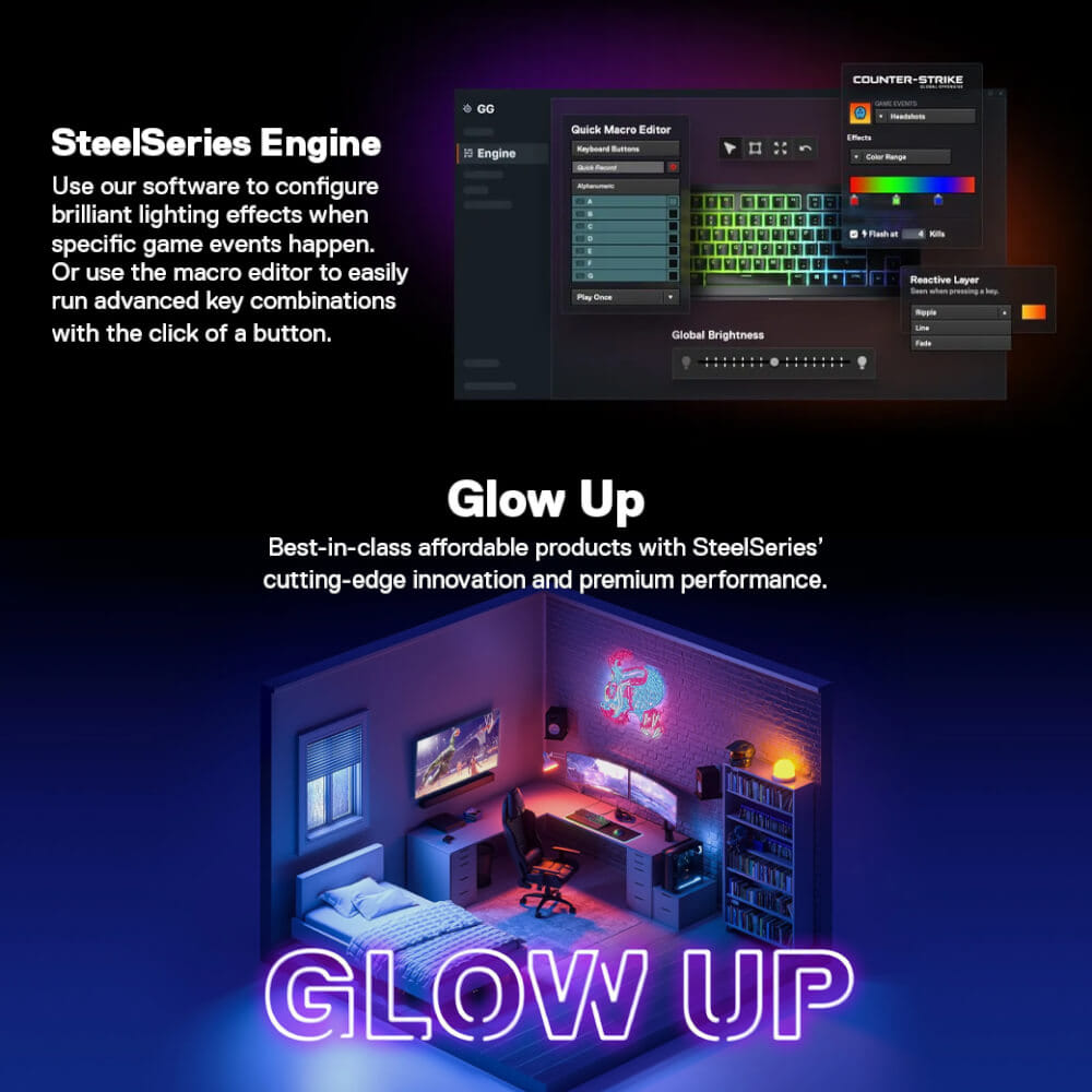 คีย์บอร์ดเกมมิ่ง STEELSERIES APEX 5_6
