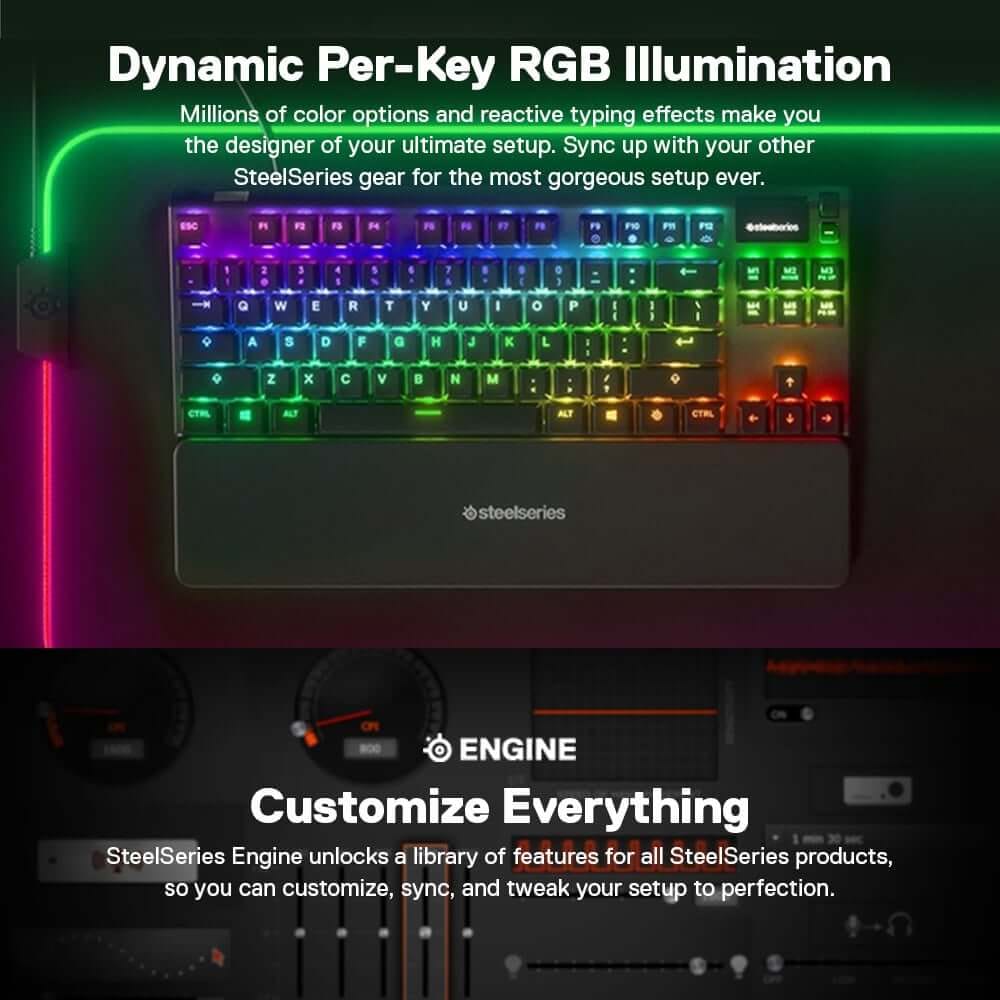 คีย์บอร์ดเกมมิ่ง STEELSERIES APEX 7 TKL BLUE SWITCH_6