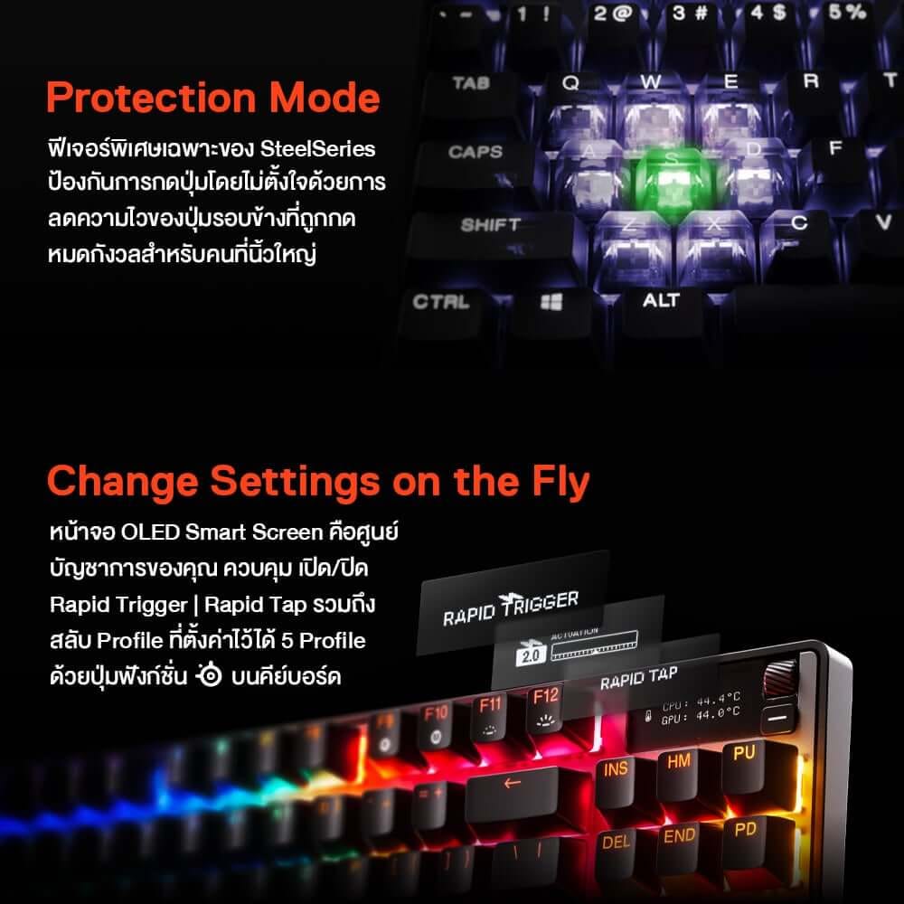 คีย์บอร์ดเกมมิ่ง STEELSERIES APEX PRO TKL GEN 3 สีขาว_6