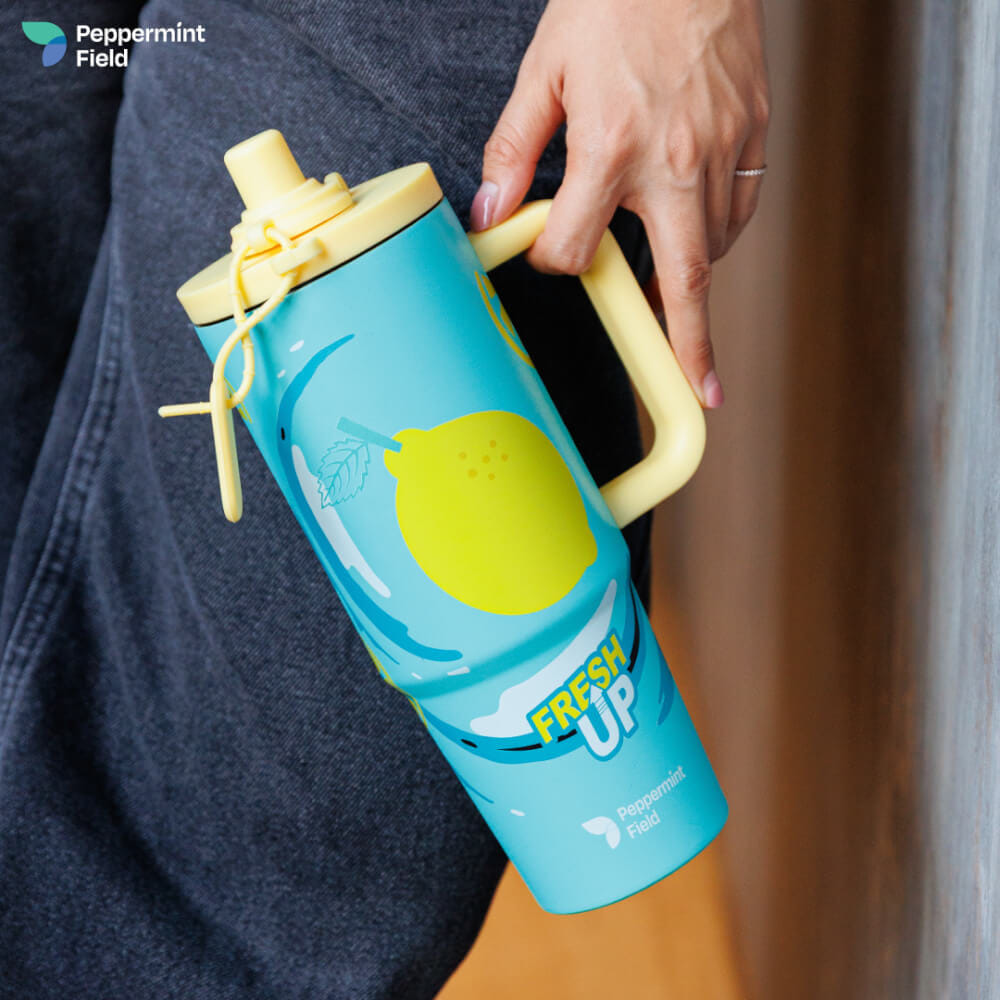 PEPPERMINT FIELD LIMITED EDITION แก้วน้ำเก็บความเย็น ลาย FRESH UP ขนาด 900ML_2