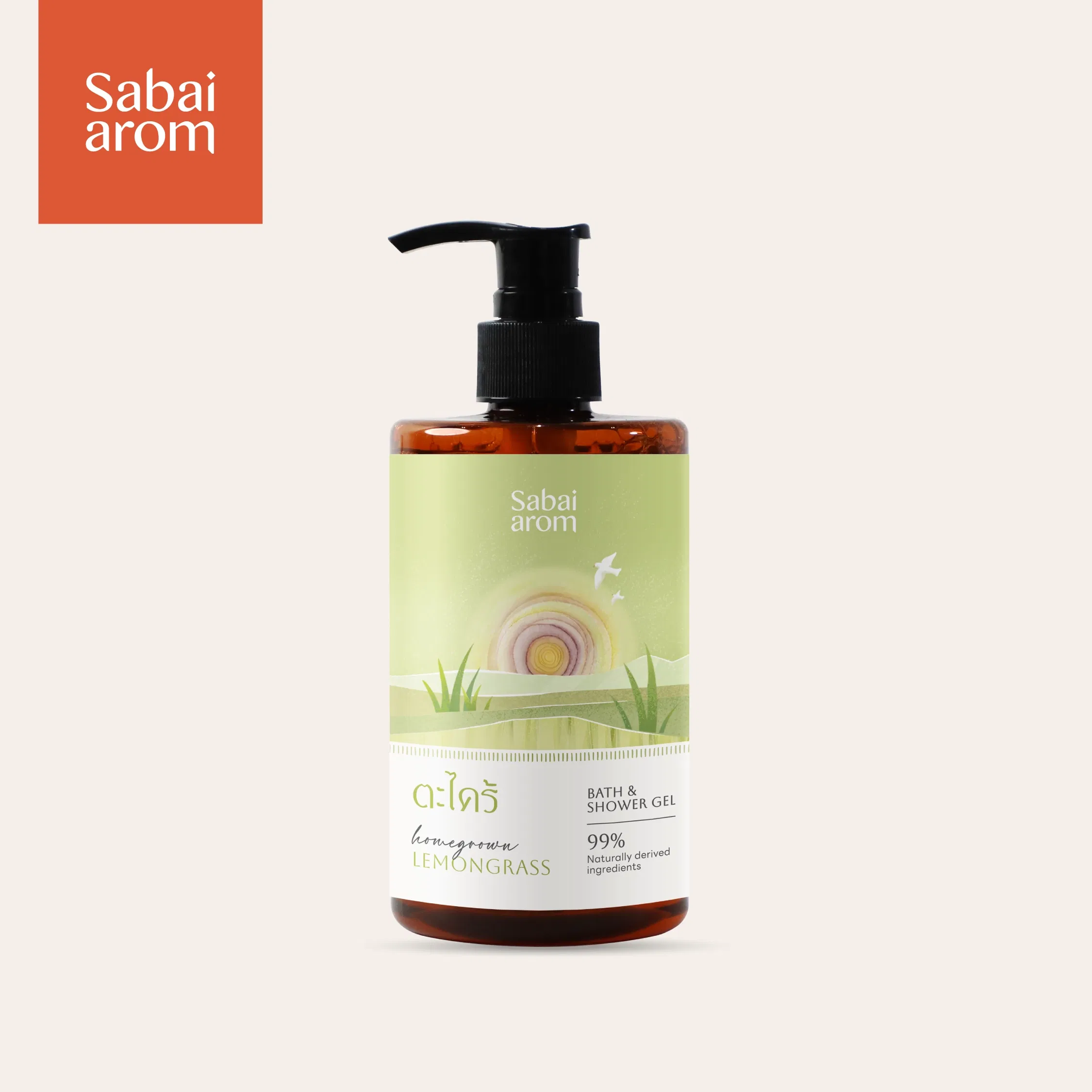 เจลอาบน้ำ สบายอารมณ์ กลิ่น HOMEGROWN LEMONGRASS 300มล. จำนวน 1 ขวด_1