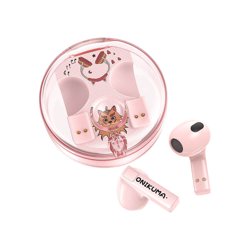 หูฟังเกมมิ่งไร้สาย ONIKUMA T301 TWS GAMING EARBUDS - สีชมพู_0