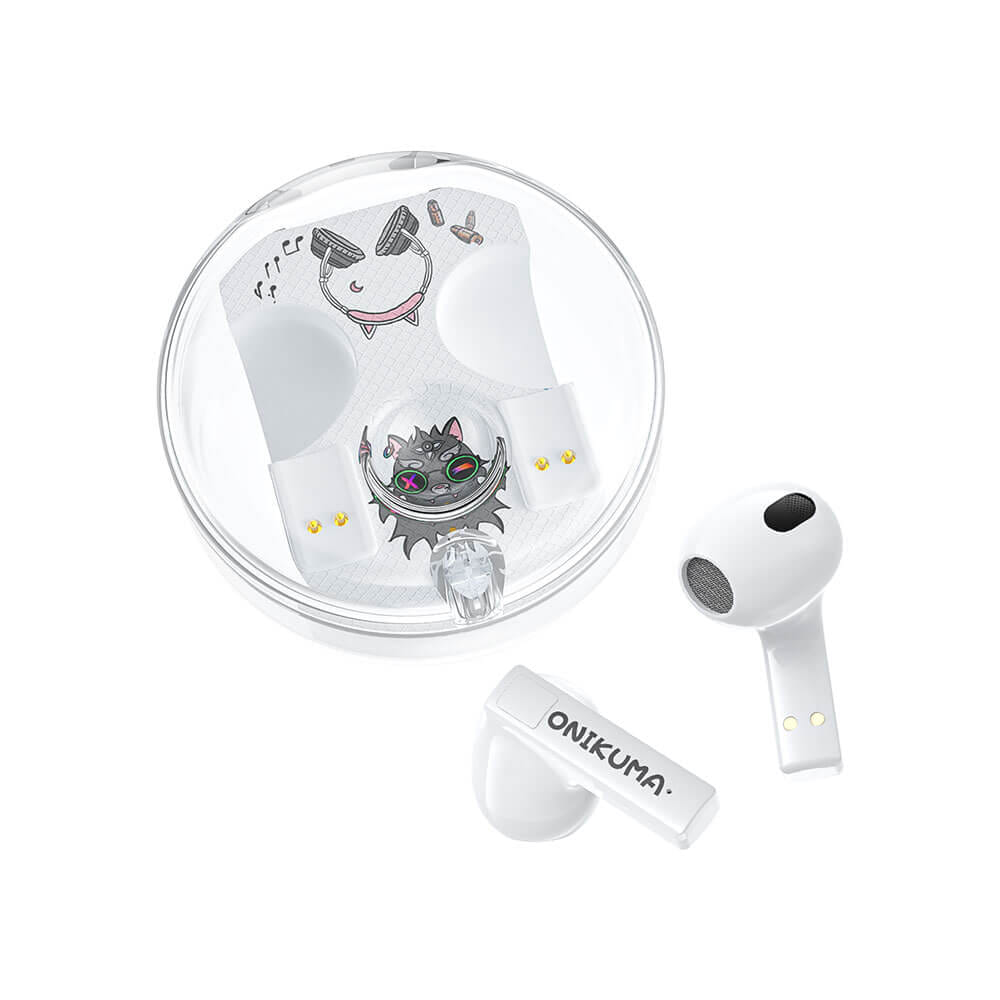 หูฟังเกมมิ่งไร้สาย ONIKUMA T301 TWS GAMING EARBUDS - สีขาว_0