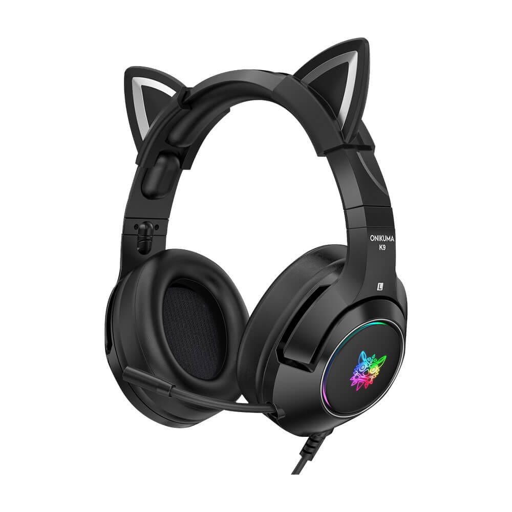 หูฟังเกมมิ่ง ONIKUMA K9 CAT EARS GAMING HEADSET - สีดำ (3.5)