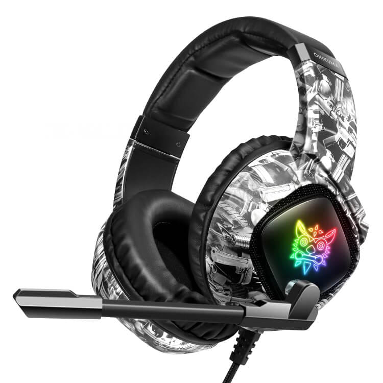 หูฟังเกมมิ่ง ONIKUMA K19 GAMING HEADSET - ลายพลางสีเทา