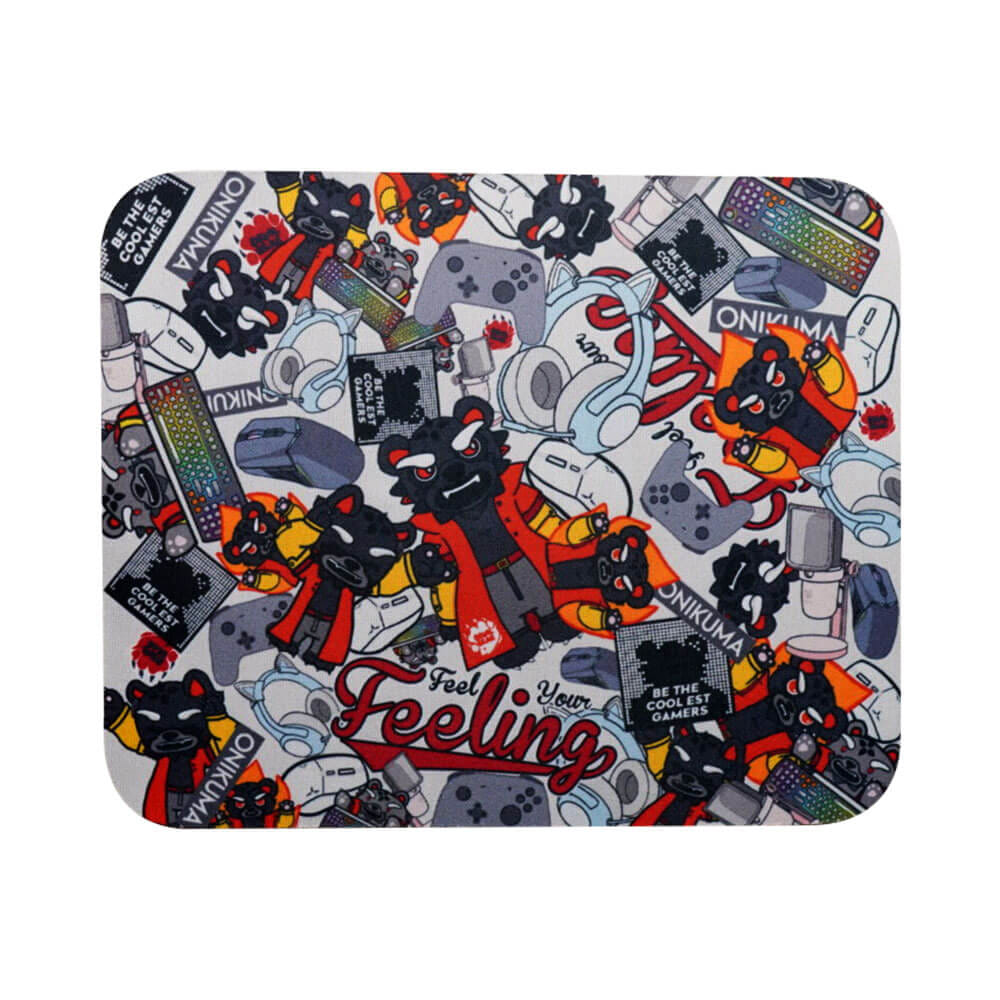 แผ่นรองเมาส์เกมมิ่ง ONIKUMA STICKER BOMB GAMING MOUSEPAD - สีขาว
