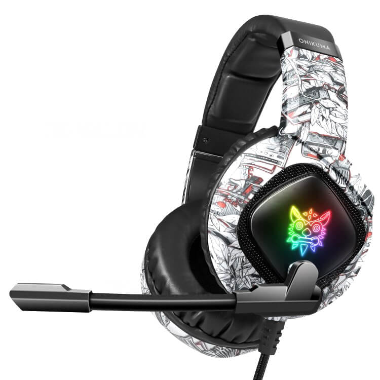 หูฟังเกมมิ่ง ONIKUMA K19 GAMING HEADSET - ลายพลางสีขาว_1
