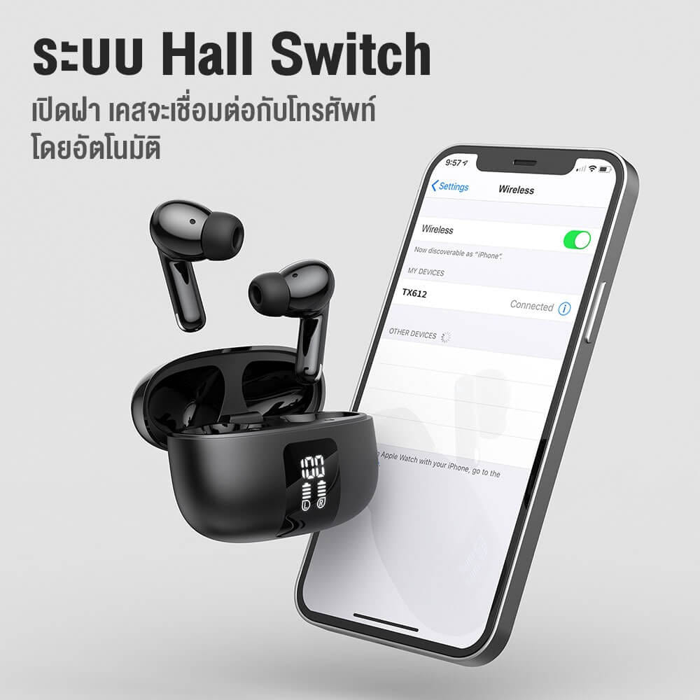 หูฟังเอียร์บัดไร้สาย ONIKUMA TX612 WIRELESS TRI-MODE BLUETOOTH & 2.4G