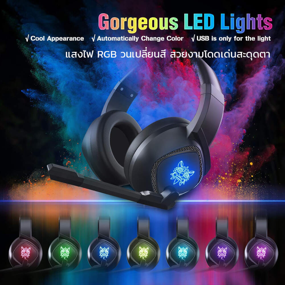 หูฟังเกมมิ่ง ONIKUMA K19 GAMING HEADSET - สีดำ_3