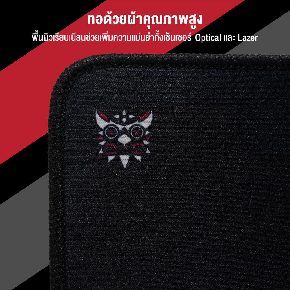 แผ่นรองเมาส์เกมมิ่ง ONIKUMA MP007 GAMING MOUSEPAD ขนาด 290 X 250 X 3 มม. - สีดำ_3