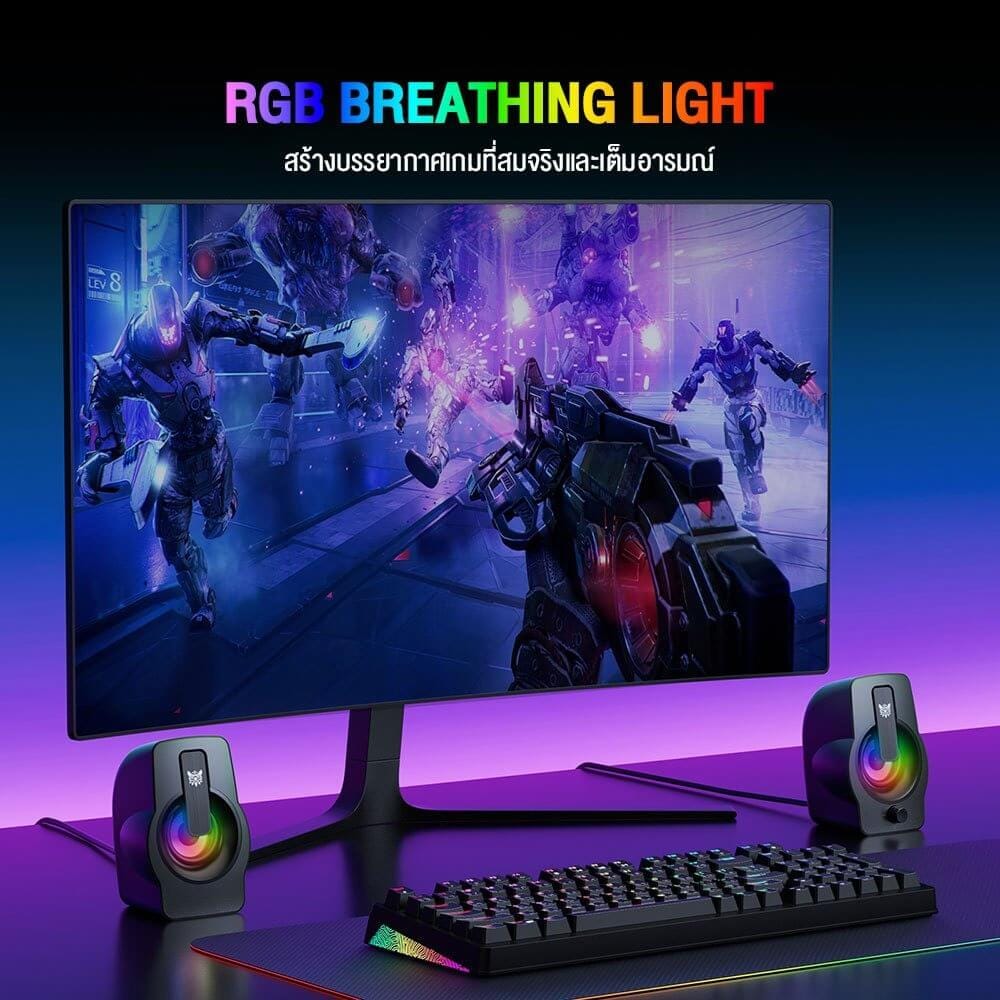 ลำโพง ONIKUMA L10 RGB STEREO (USB) -  สีดำ