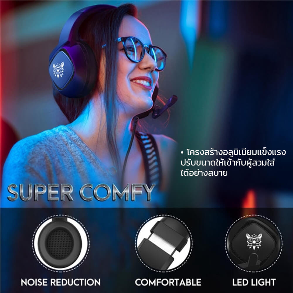 หูฟังเกมมิ่ง ONIKUMA K19 GAMING HEADSET - สีดำ_4