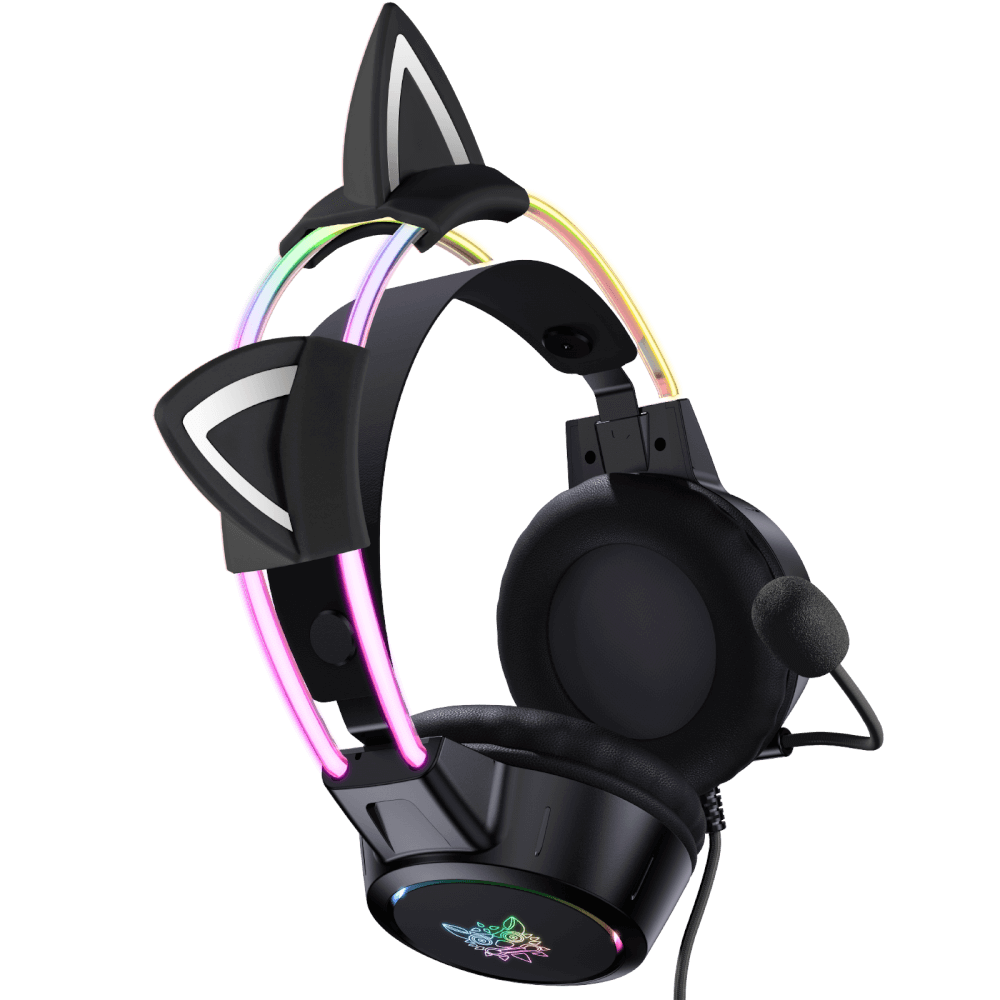 หูฟังเกมมิ่ง ONIKUMA X15 PRO CAT EARS RGB LIGHT DOUBLE-HEAD BEAM - สีดำ_4