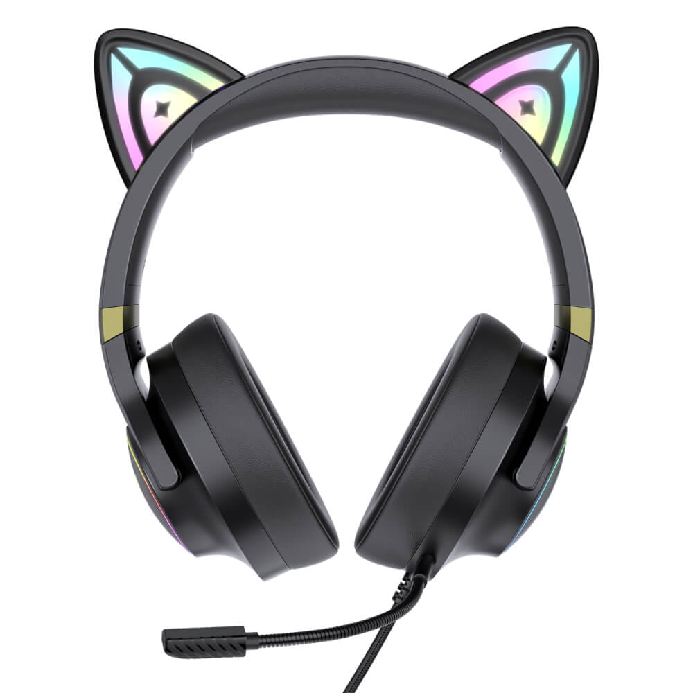 หูฟังเกมมิ่ง ONIKUMA X30 CAT EAR RGB GAMING HEADSET - สีดำ_4
