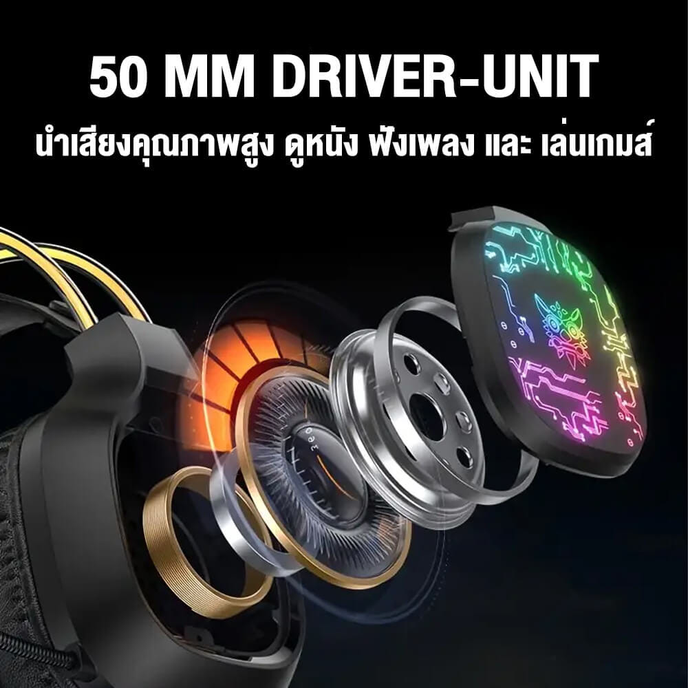 หูฟังเกมมิ่ง ONIKUMA X22 GAMING HEADSET - สีดำ_5