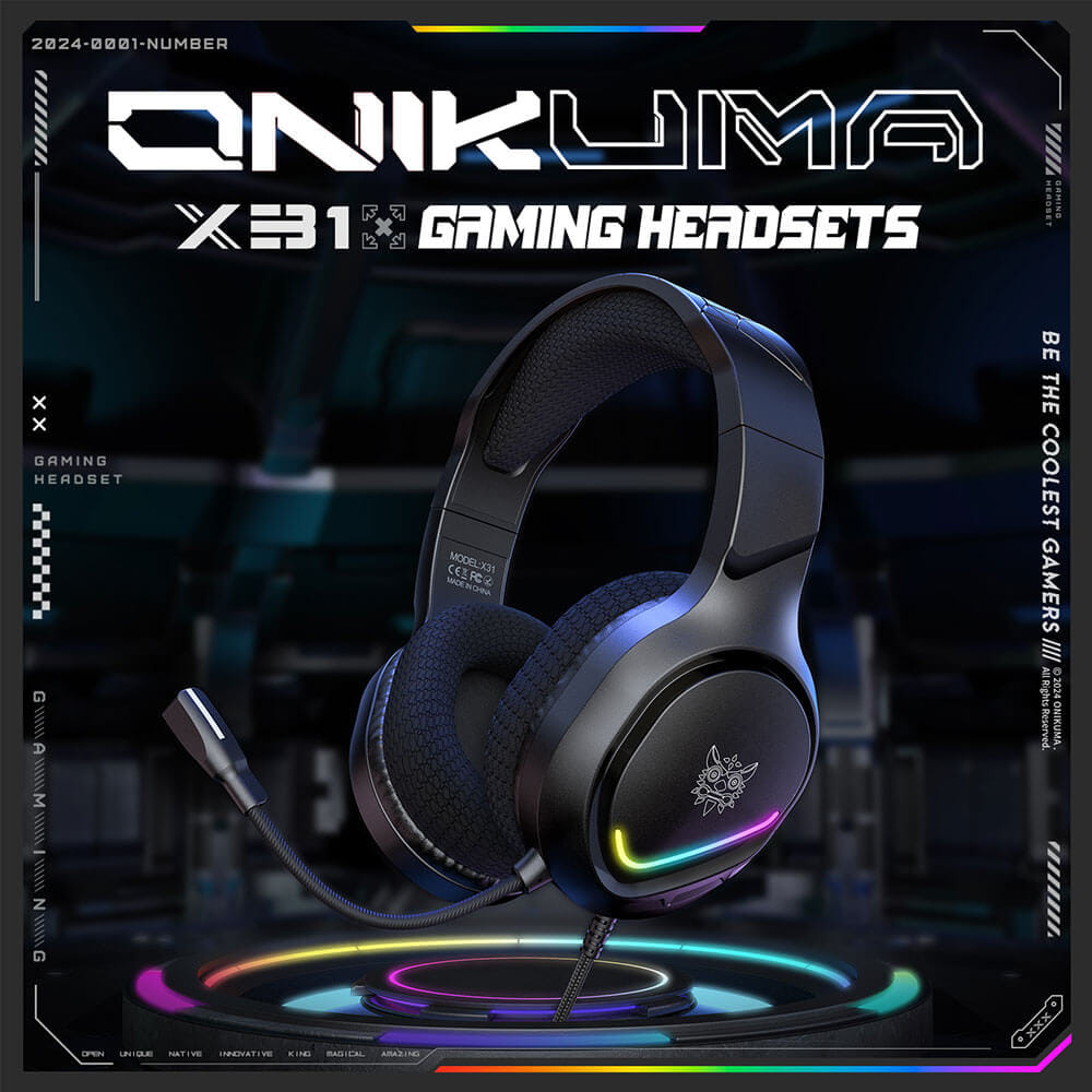 หูฟังเกมมิ่ง ONIKUMA X31 GAMING HEADSET - สีดำ_5