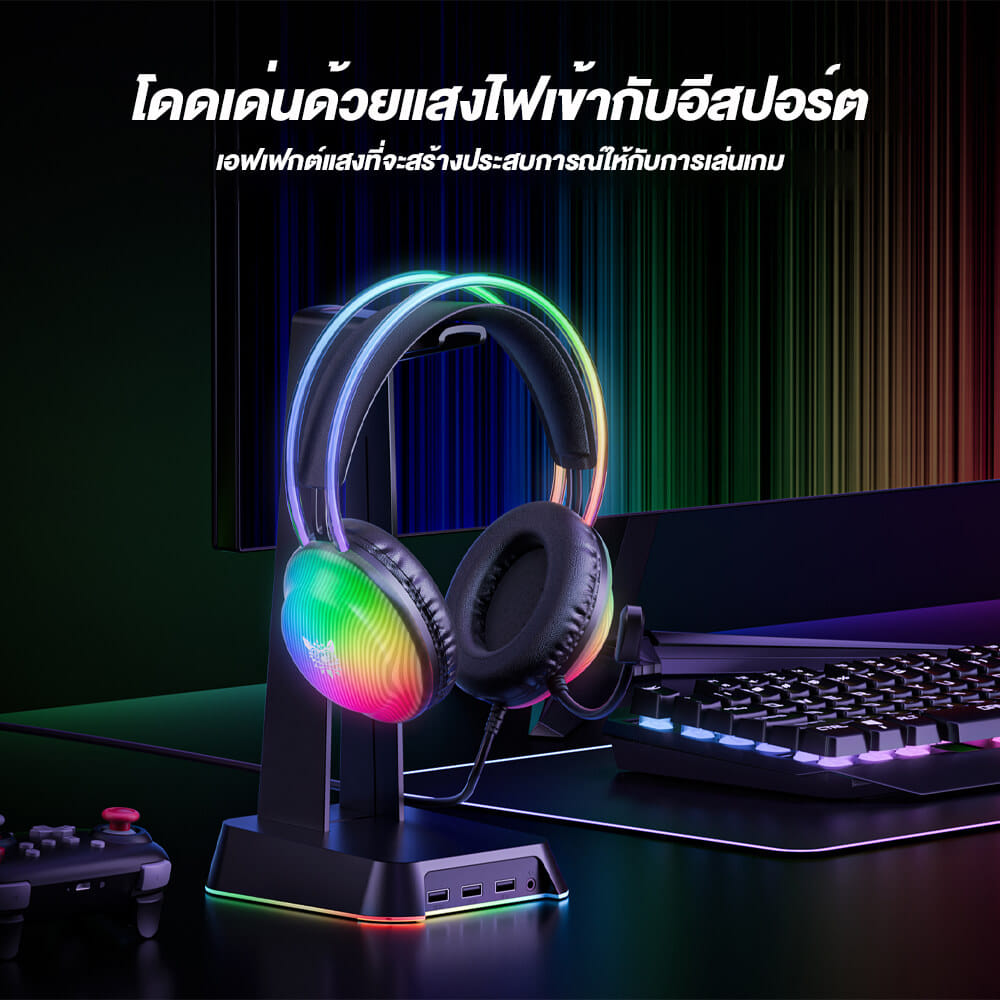 หูฟังเกมมิ่ง ONIKUMA X29 GAMING HEADSET - สีดำ_6