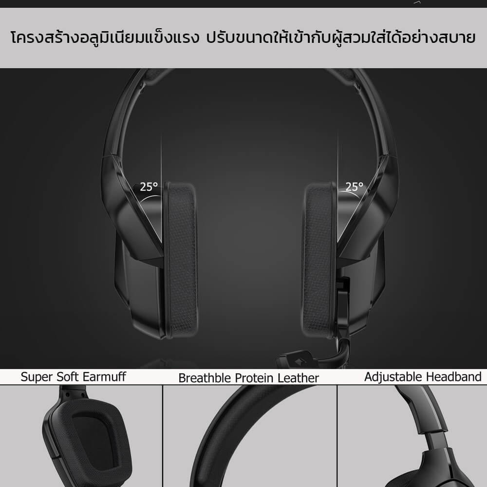 หูฟังเกมมิ่ง ONIKUMA K20 GAMING HEADSET - สีดำ_8