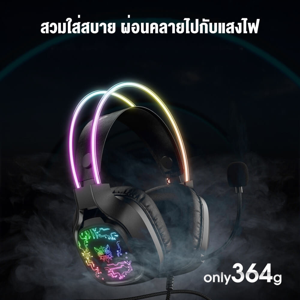 หูฟังเกมมิ่ง ONIKUMA X22 GAMING HEADSET - สีดำ_9