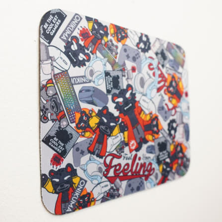 แผ่นรองเมาส์เกมมิ่ง ONIKUMA STICKER BOMB GAMING MOUSEPAD - สีขาว_5