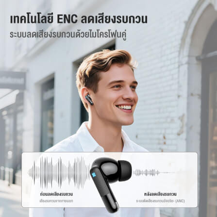 หูฟังเอียร์บัดไร้สาย ONIKUMA TX612 WIRELESS TRI-MODE BLUETOOTH & 2.4G_7