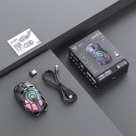 เมาส์เกมมิ่ง ONIKUMA DM02 3 MODE - สีเทา_6