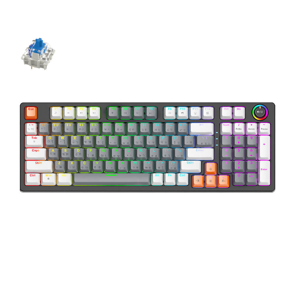 คีย์บอร์ดเกม ONIKUMA FUYU MECHANICAL GAMING KEYBOARD - สีเทา (BLUE SWITCH) (TH/EN)