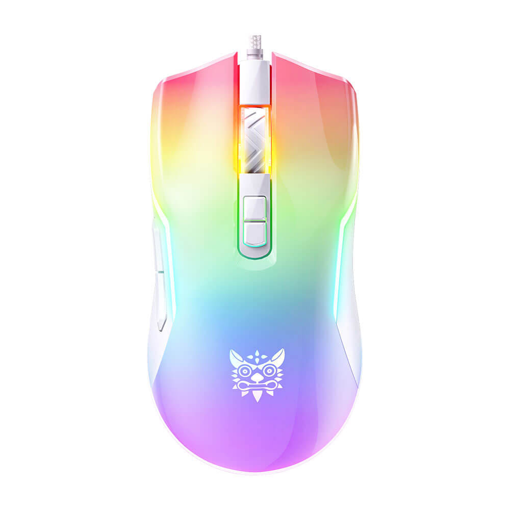 เมาส์เกมมิ่ง ONIKUMA TOUMEI FULL RGB GAMING MOUSE - สีขาว