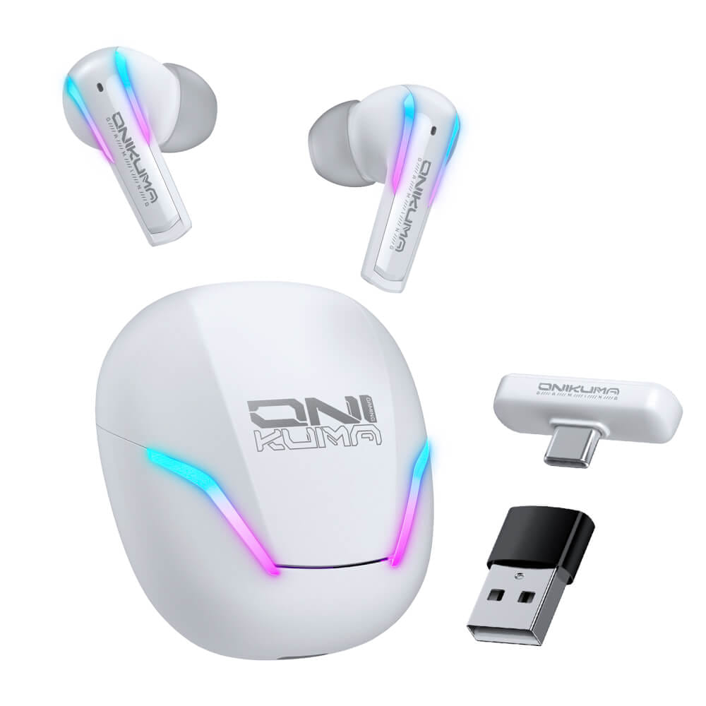 หูฟังเกมมิ่งไร้สาย ONIKUMA T27 ไมโครโฟน ENC - สีขาว_1