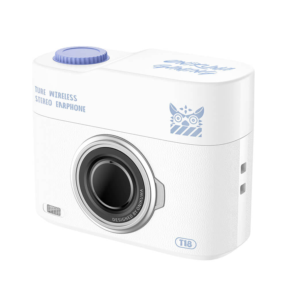 หูฟังเกมมิ่งไร้สาย ONIKUMA T18 รูปทรงสไตล์เรโทร BLUETOOTH 5.3 - สีขาว_2
