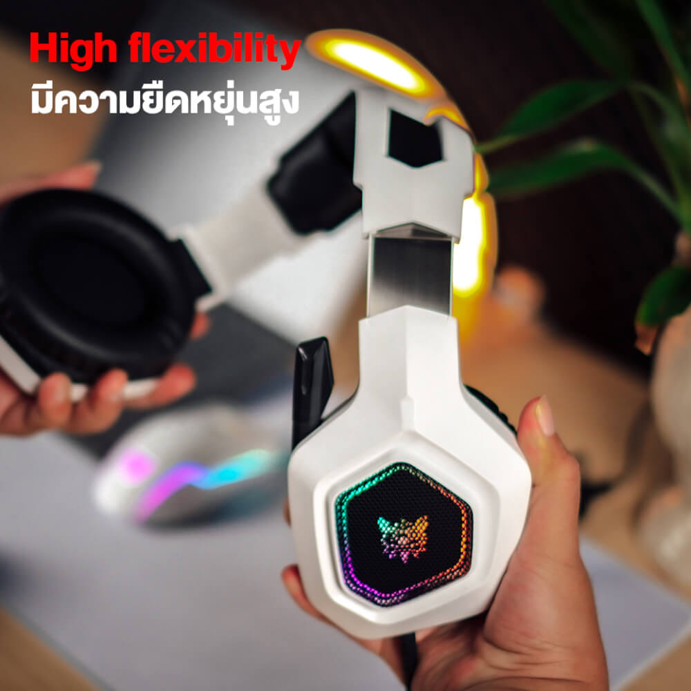 หูฟังเกมมิ่ง ONIKUMA K10 GAMING HEADSET - สีขาว_2