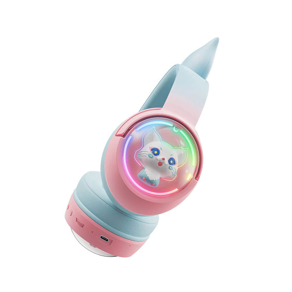 หูฟังเกมมิ่งไร้สาย ONIKUMA B5 GRADIENT เชื่อมต่อได้ 3 โหมด - ชมพูฟ้า_3