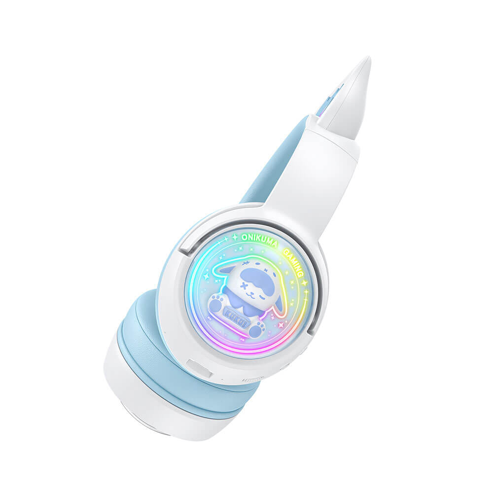 หูฟังเกมมิ่งไร้สาย ONIKUMA KUKU RABBIT GRADIENT เชื่อมต่อได้ 3 โหมด - ขาวฟ้า_3
