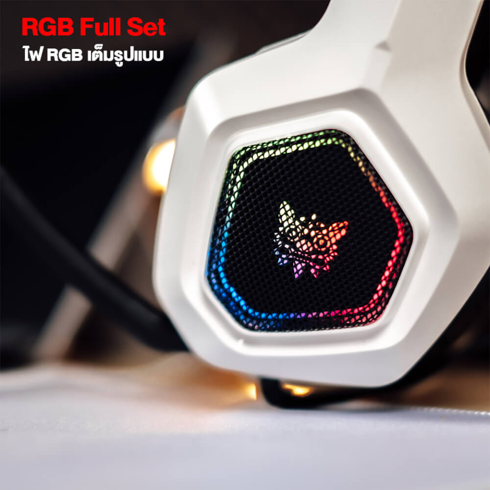 หูฟังเกมมิ่ง ONIKUMA K10 GAMING HEADSET - สีขาว_3