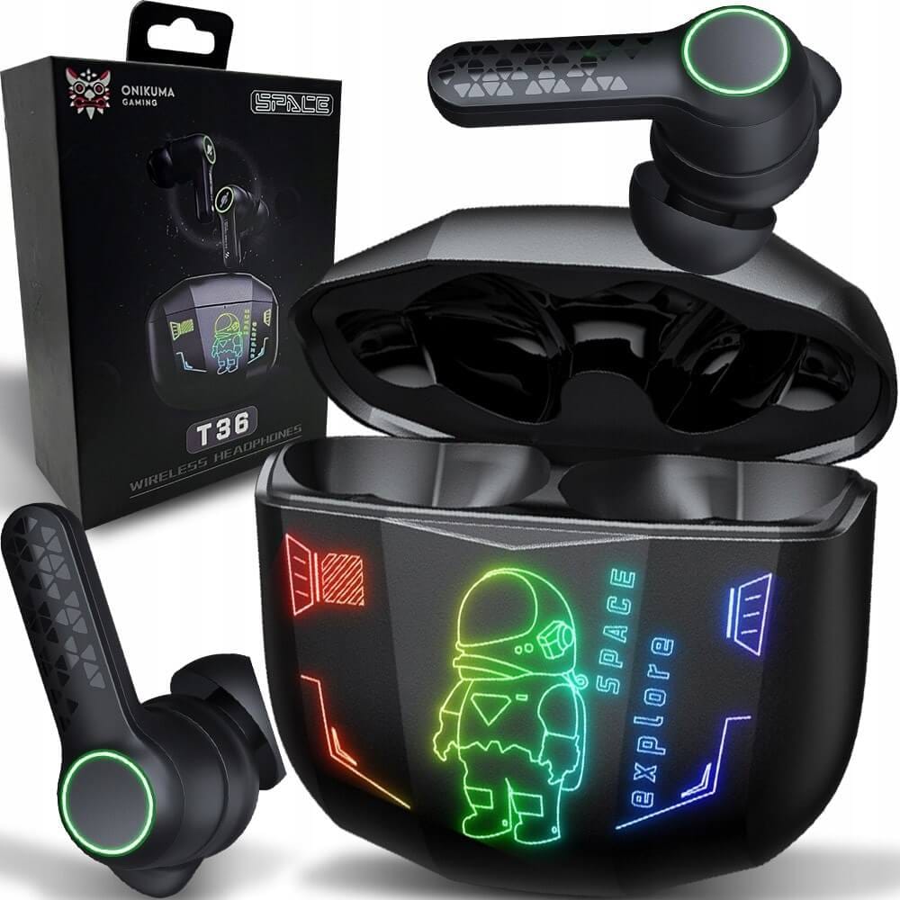 หูฟังเกมมิ่งไร้สาย ONIKUMA T36 มาพร้อมแสงไฟ RGB - อวกาศ_4