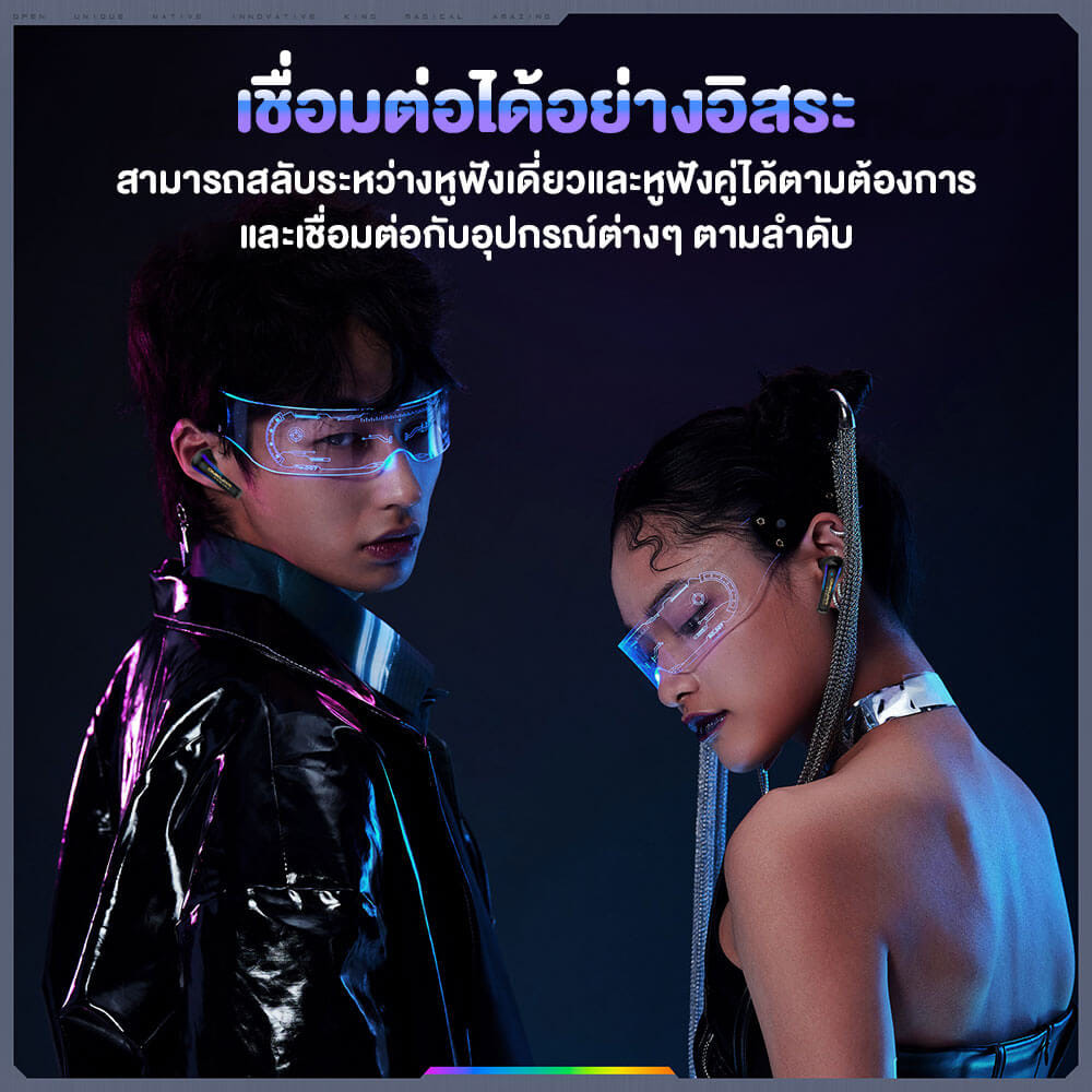 หูฟังเกมมิ่งไร้สาย ONIKUMA T27 ไมโครโฟน ENC - สีดำ_4