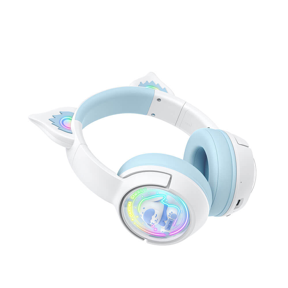 หูฟังเกมมิ่งไร้สาย ONIKUMA KUKU RABBIT GRADIENT เชื่อมต่อได้ 3 โหมด - ขาวฟ้า_4