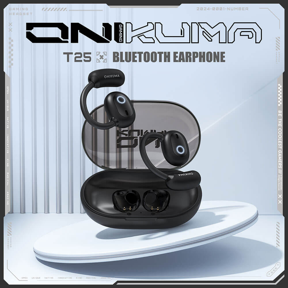 หูฟังไร้สาย ONIKUMA T25 ใส่ออกกำลังกาย BLUETOOTH 5.4 - สีดำ_5