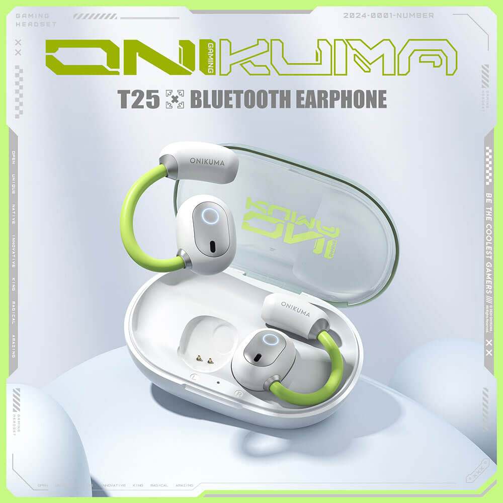 หูฟังไร้สาย ONIKUMA T25 ใส่ออกกำลังกาย BLUETOOTH 5.4 - สีขาว_5