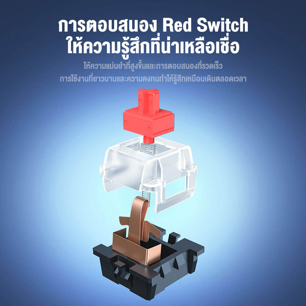 คีย์บอร์ดเกมมิ่ง ONIKUMA HARU LITE GAMING KEYBOARD MINI RGB - สีดำ (RED SWITCH) (TH/EN)_5