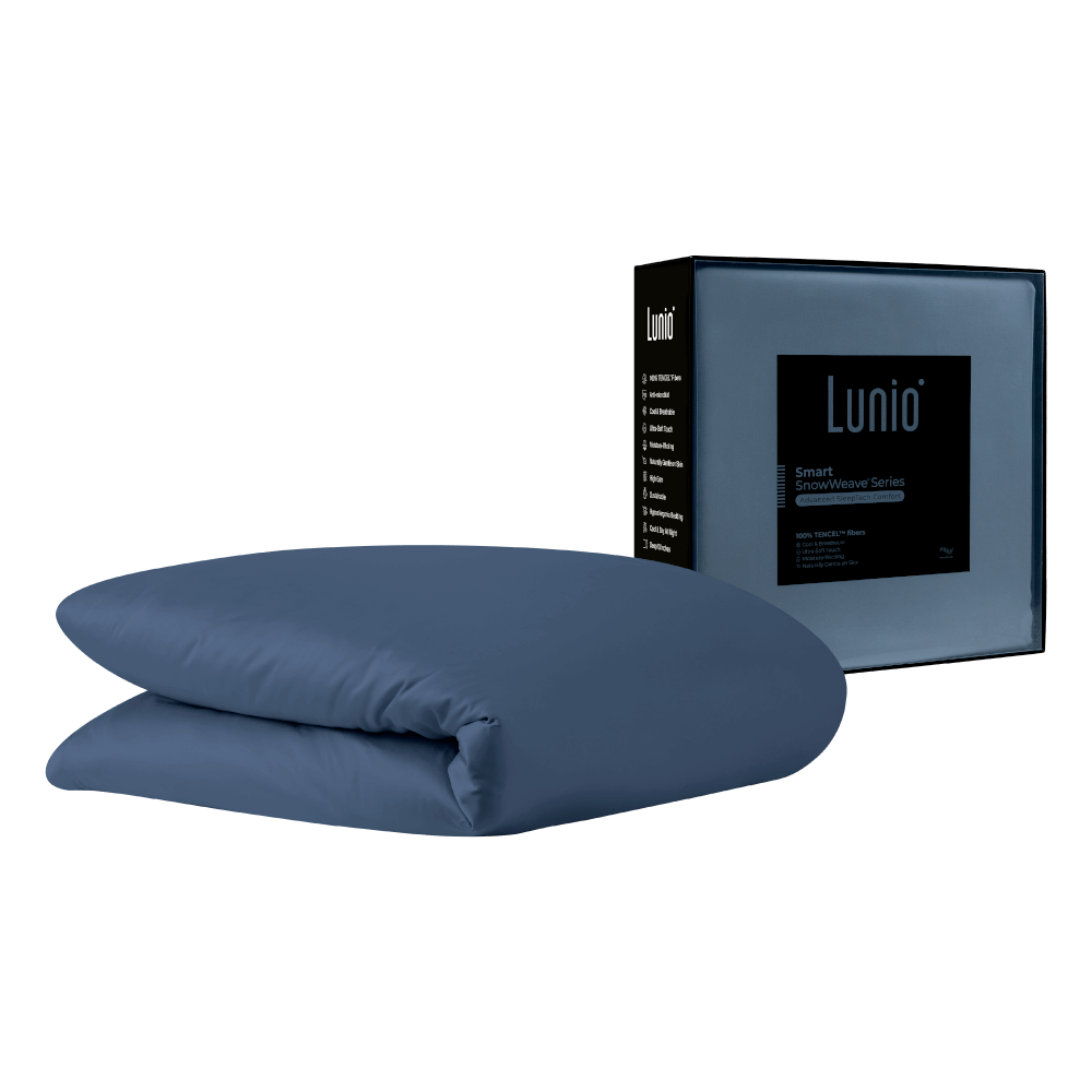 ปลอกผ้านวม 3.5ฟุต LUNIO SMART SNOWWEAVE DUVET COVER, QUANTA BLUE สีน้ำเงิน_0