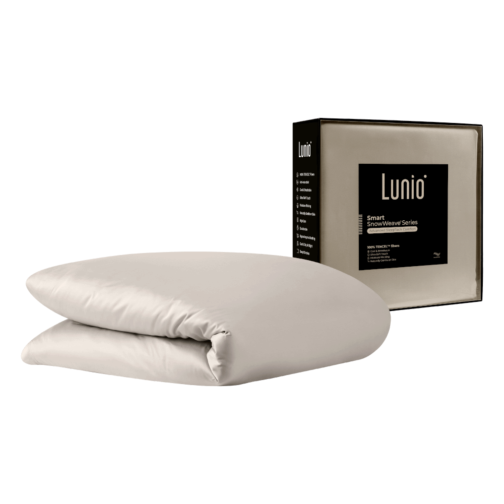 ปลอกผ้านวม 5,6ฟุต LUNIO SMART SNOWWEAVE DUVET COVER, AURA BEIGE สีเบจ_0