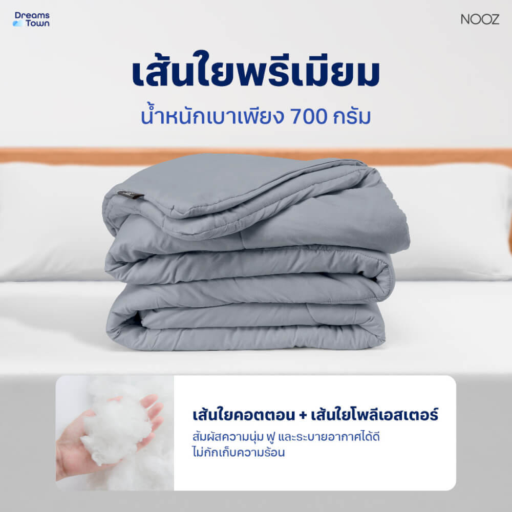 ผ้านวม 3.5 ฟุต NOOZ PLAY รุ่น COMFORTER สีเทา CLOUDY GRAY_2