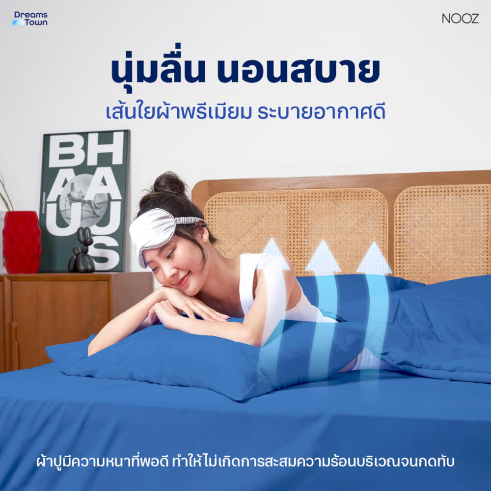ผ้าปูที่นอน 3.5 ฟุต Nooz Play รุ่น Bedding Set สีฟ้าเข้ม Arctic Blue_2