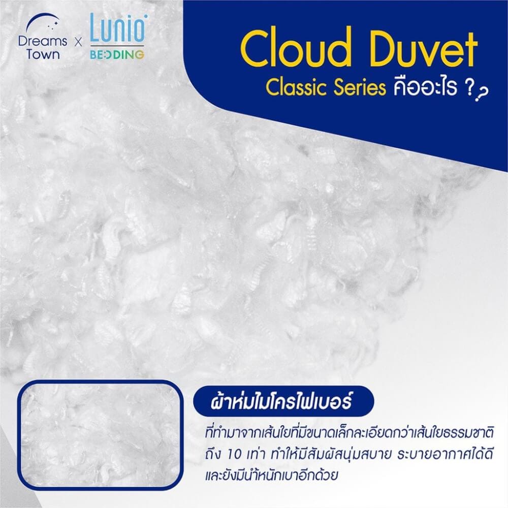 ผ้าห่ม ผ้านวม LUNIO CLOUD DUVET CLASSIC SERIES TWIN SIZE_2
