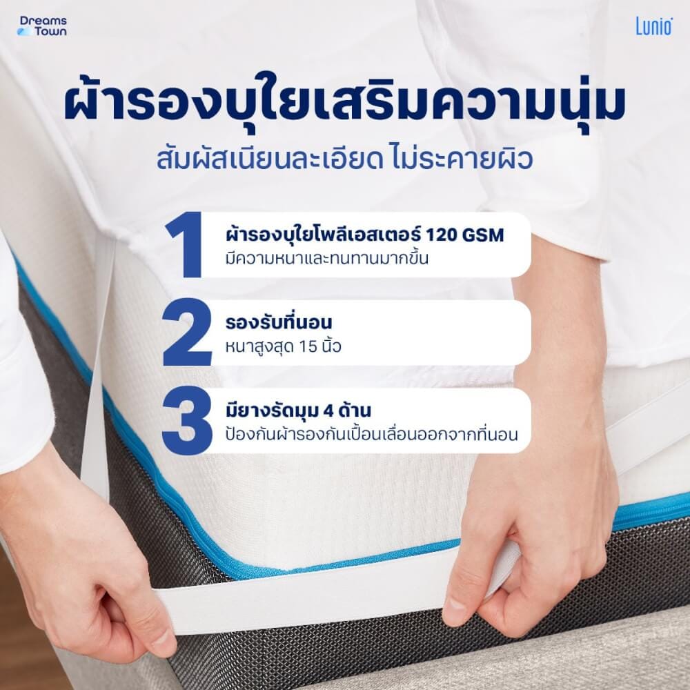 ผ้ารองกันเปื้อน 3.5 ฟุต LUNIO ULTRASOFT PROTECTOR_2