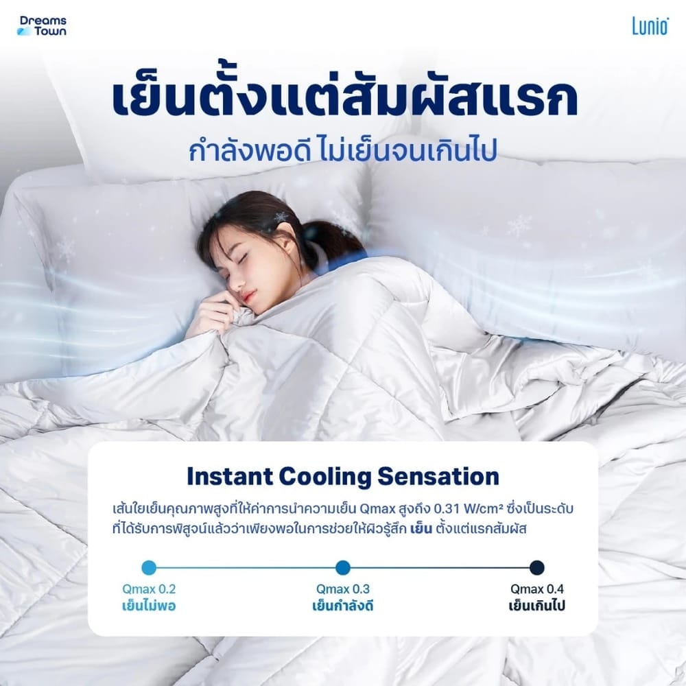 ผ้าห่ม ผ้านวม 5,6ฟุต LUNIO SMART SNOWSILK COOLING BLANKET_2
